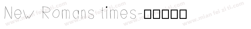 New Romans times字体转换